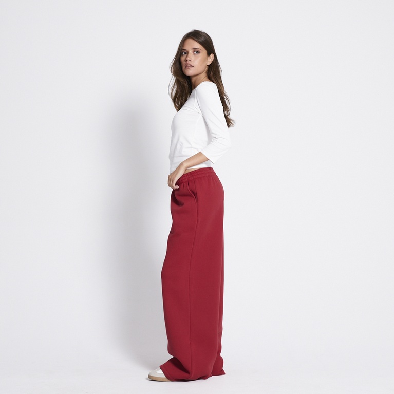 Wide sweatpants "Edina" Red